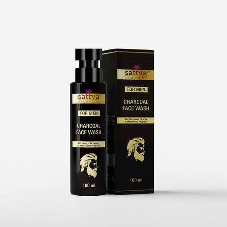 Gel detergente viso con carbone attivo 100 ml - Sattva