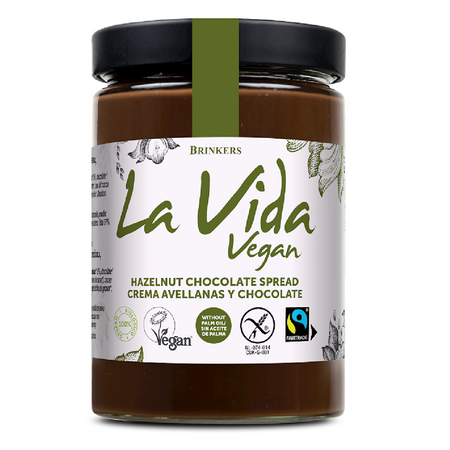 Crema di cioccolato e noci senza glutine del commercio equo e solidale bio 600 g - LA VIDA