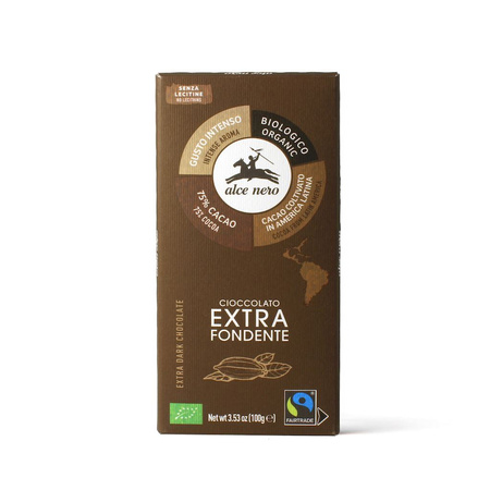 Cioccolato fondente Fairtrade senza glutine Biologico 100 g – Alce Nero