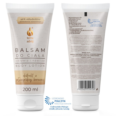 Balsamo corpo nutri-idratante 200 g (linea alla torba) - Terra Zdrój
