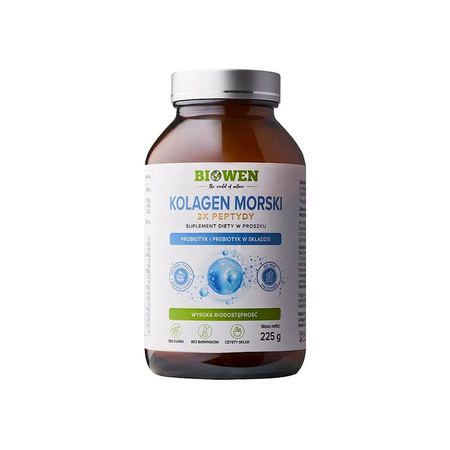 Integratore alimentare di collagene di pesce 3 x peptidi in polvere 225 g - BIOWEN