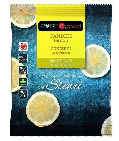 Caramelle al limone con stevia senza zucchero 50 g – Pure&Good