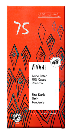 Cioccolato amaro al 75 % di cacao bio 80 g