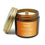 Candela di soia profumata con stoppino in legno caramello salato 120ml - Your Candle