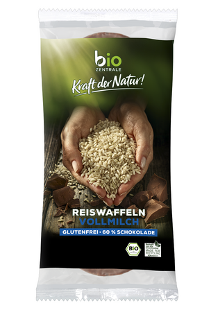 Wafer di riso senza glutine con cioccolato al latte bio 100 g - Bio Zentrale