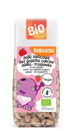 SET 6 x Gelatine di frutta senza glutine alla mela e alla fragola BIO 75 g - Biominki
