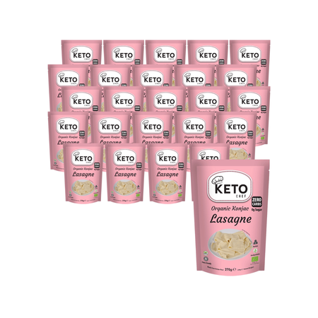  SET 25 x Tagliatelle keto(konjac noodle lasagne) senza glutine bio 270 g - Keto Chef (Better Than Foods)