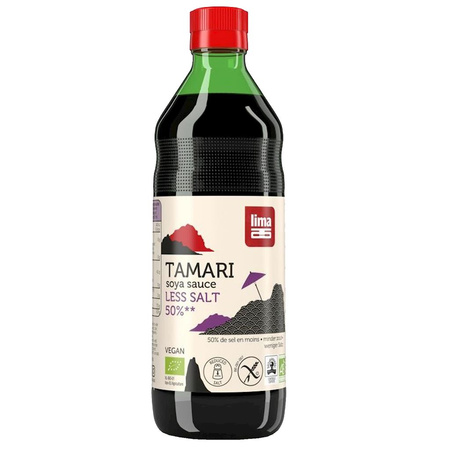 Salsa di soia tamari 50% meno sale senza glutine bio 500 ml