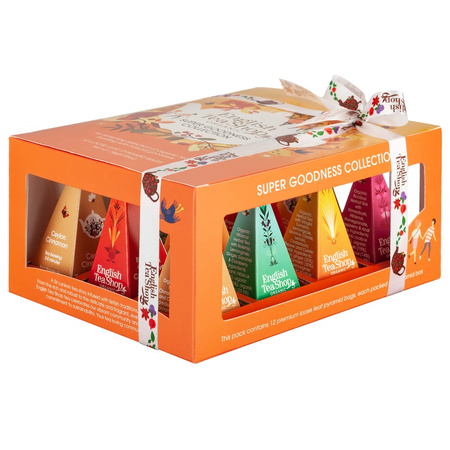 Assortimento di tè in bustine a piramide Super Goodness (12x2) BIO 24 g – English Tea Shop