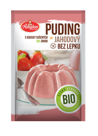 Budino alla fragola senza glutine Biologico 40 g – Amylon