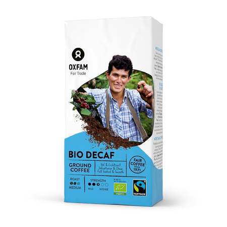 Caffè macinato decaffeinato Arabica/Robusta Perù Fair Trade BIO 250 g – Oxfam Fair Trade