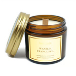 Candela profumata di soia con stoppino in legno vaniglia francese 120ml - Your Candle