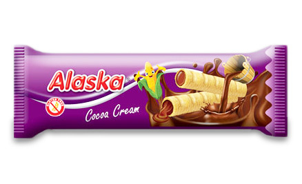 SET 48 x Tubi di mais ripieni - cacao senza glutine 18 g - Alaska