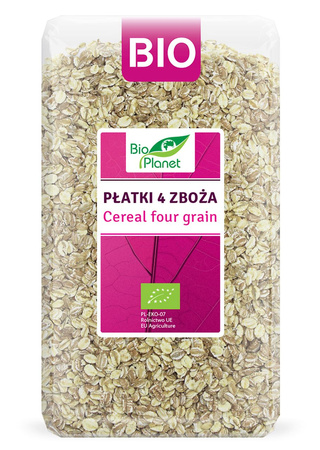 Fiocchi 4 cereali (farro, avena, orzo, segale) Biologici 600 g – Bio Planet