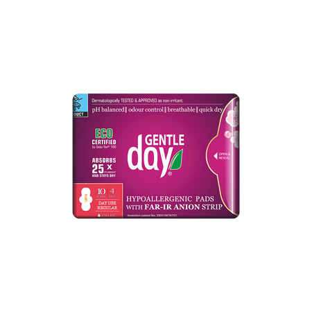 Assorbenti igienici con striscia anionica da giorno 10 pz. – Gentle Day