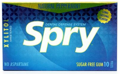 Gomma da masticare con xilitolo alla menta piperita senza glutine 10 pezzi (12 g) – Spry