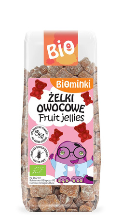 Gelatine di frutta senza zuccheri aggiunti mela - fragola senza glutine bio 150 g