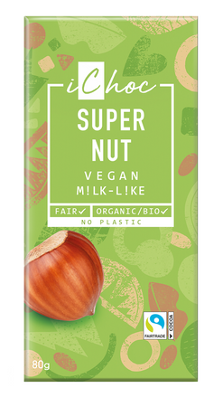 Barretta di cacao Ichoc alla nocciola BIO 80 g - Vivani