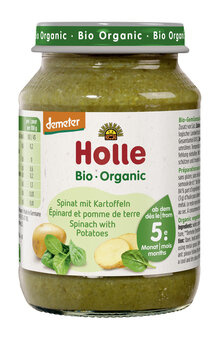 Spinaci con patate da 5 mesi senza glutine Demeter bio 190 g (barattolo) - Holle