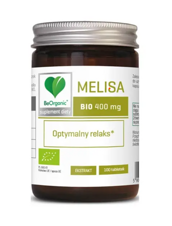 Estratto di Melissa Biologico, integratore alimentare (400 mg) 100 compresse – Be Organic