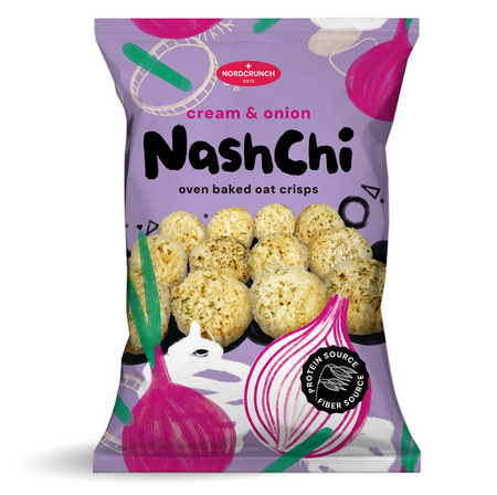 Patatine proteiche al gusto di crema e cipolla 60 g - NORDCRUNCH