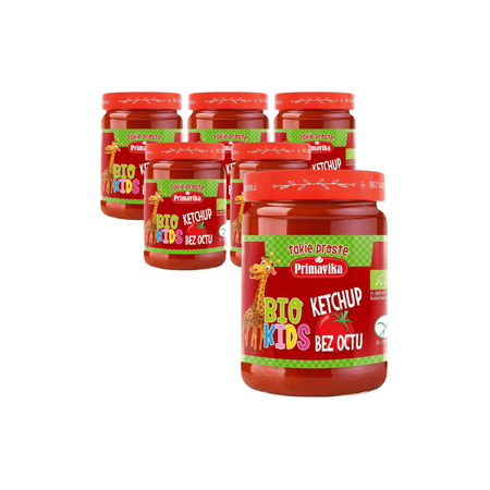SET 6 x Ketchup per bambini senza zucchero bio 315 g