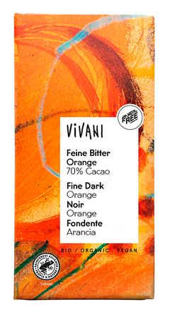 Cioccolato fondente all'arancia Biologico 100 g – Vivani