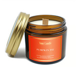 Candela di soia profumata con stoppino in legno torta di zucca 120 ml - Your Candle