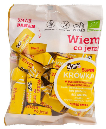 Fudge alla banana, senza latte, senza glutine, biologico 150 g – Super Krówka