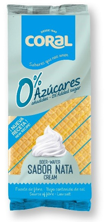150 g di cialde alla crema senza zuccheri aggiunti