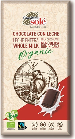 Cioccolato al latte Biologico 100 g – Chocolates Sole