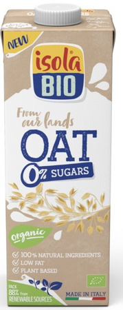 Bevanda d'avena senza zuccheri BIO 1 l – Isola Bio