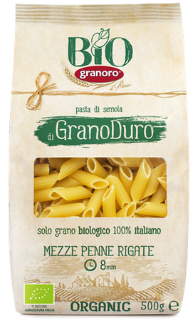 Pasta Mezze Penne Rigate Bio 500 g – Granoro
