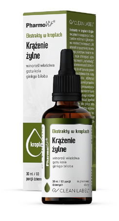 Estratti in gocce per una corretta circolazione venosa Integratore alimentare senza glutine 30 ml - Pharmovit