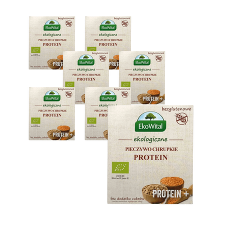 SET 7 x Pane croccante proteico senza glutine bio 100 g