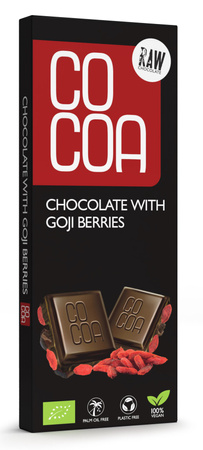 Cioccolato crudo con bacche di goji bio 40 g - COCOA