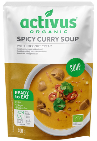 Zuppa di curry piccante con crema di cocco e funghi shiitake BIO 400 g