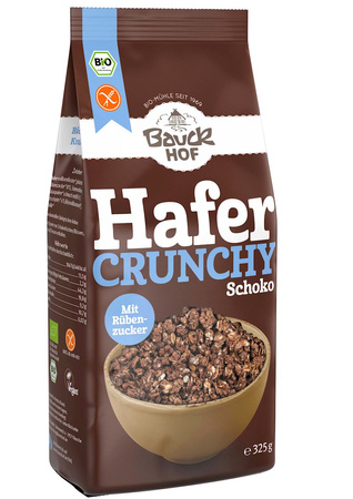 Crunchy di avena al cacao senza glutine biologico 325 g – Bauck Hof