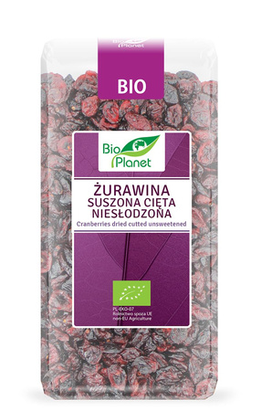 Mirtilli rossi secchi tagliati non zuccherati bio 400 g - Bio Planet