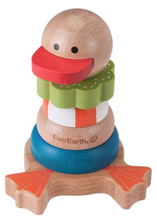 Anatra in legno scomponibile dai 12 mesi (11 x 11,5 x 13 cm) certificato FSC – Everearth