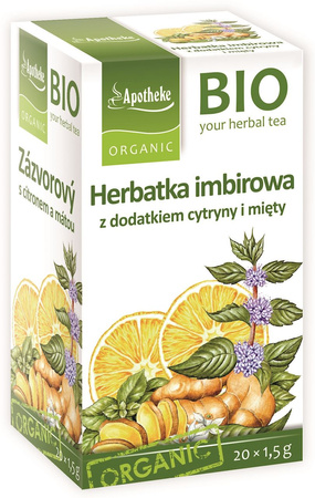 Tisana allo zenzero (limone e menta) biologica (20 x 1,5 g) 30 g – Apotheke