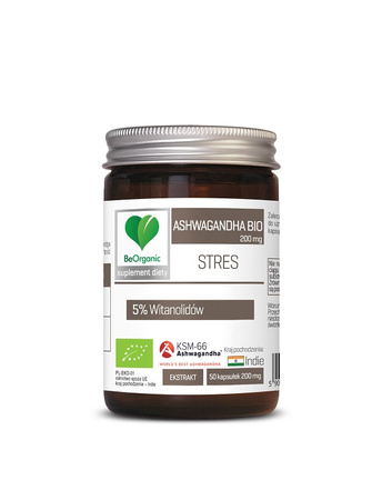 Estratto di Ashwagandha bio integratore alimentare 50 capsule (200 mg) - BeOrganic