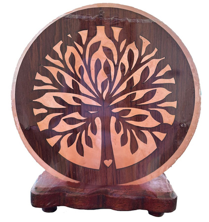 Lampada di sale con motivo albero 5,3 kg – Sale dell'Himalaya
