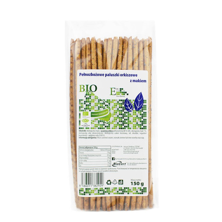 Grissini di farro integrale con semi di papavero Biologico 150 g – Envoy