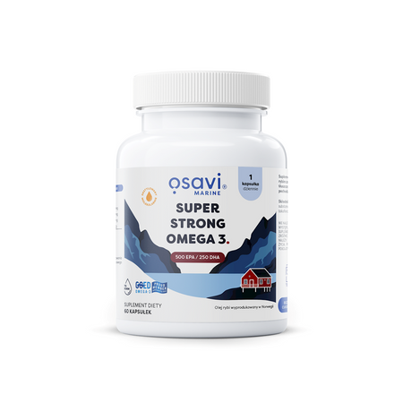 Omega-3 super potente, integratore alimentare senza glutine, 60 capsule – Osavi