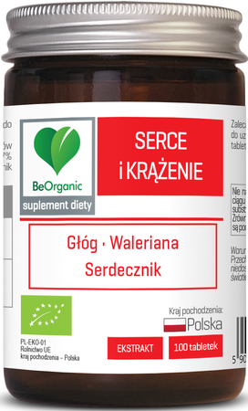 Compresse di sostegno al cuore e alla circolazione integratore alimentare bio 100 pz. (500 mg) - Be Organic