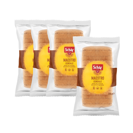 SET 4 x Maestro cereale - pane multicereali senza glutine 300 g