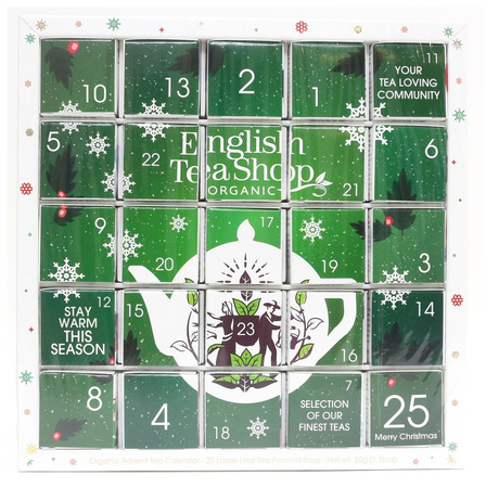 Set di tè verde calendario dell'Avvento (25x2) bio 50g