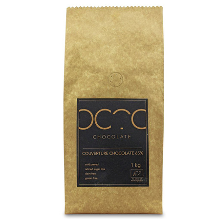 Czekolada kuwertura ciemna 65% bezglutenowa BIO 1 kg (Cocoa)
