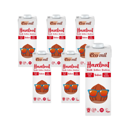 SET 6 x Bevanda alla nocciola senza glutine e senza zucchero bio 1 l